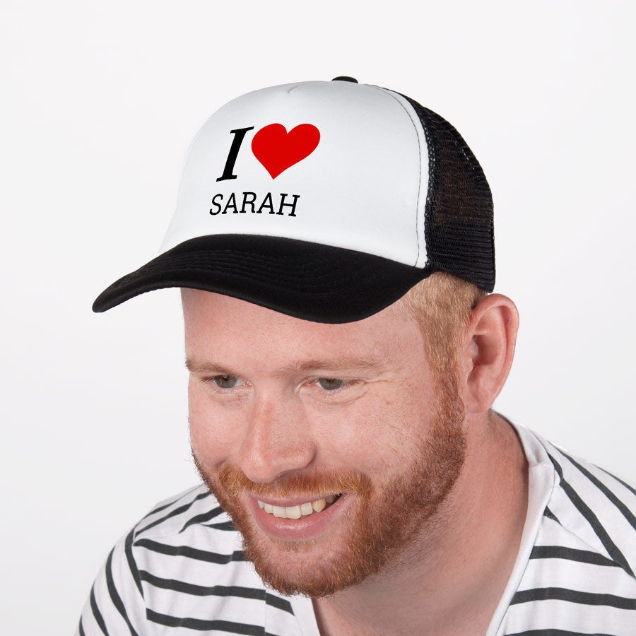 Personalizowana czapka Trucker - czarno-biaa