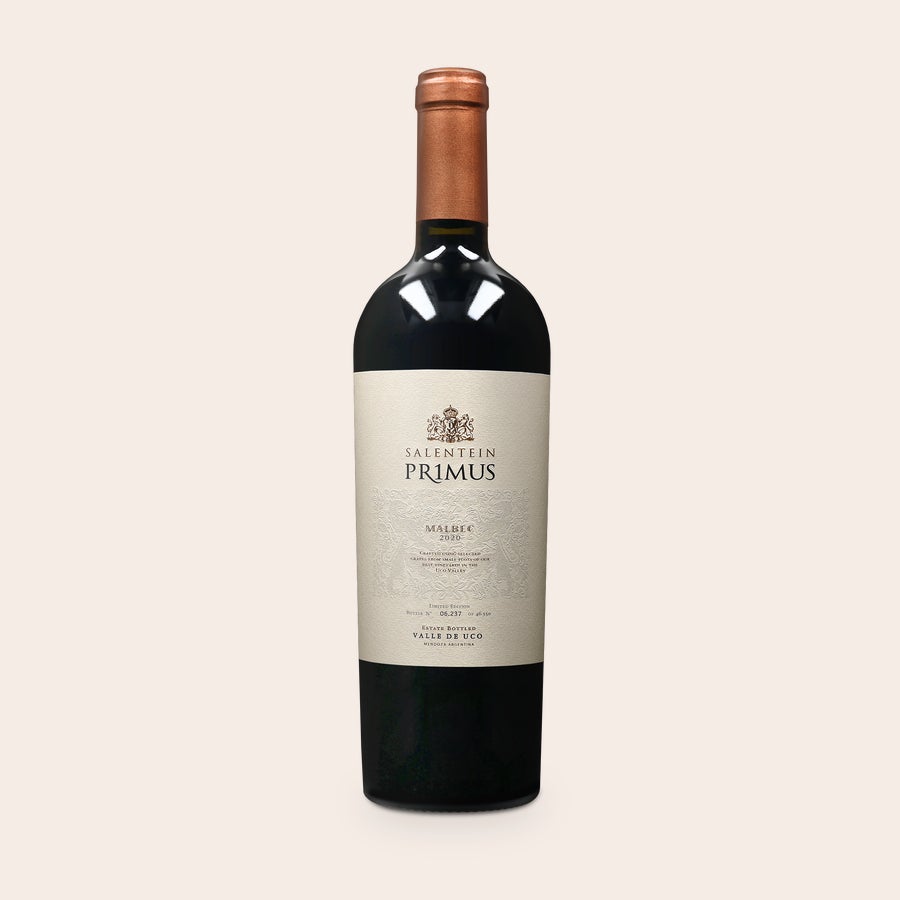 Wein mit eigenem Etikett - Salentein - Primus Malbec Weinflasche Salentein Primus Malbec mit personalisiertem Etikett bedruckt mit dem Weinnamen als besonderes Geschenk