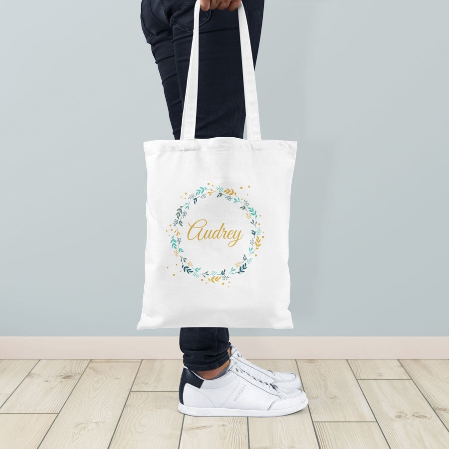 Tote bag personnalisé en coton bio - Blanc