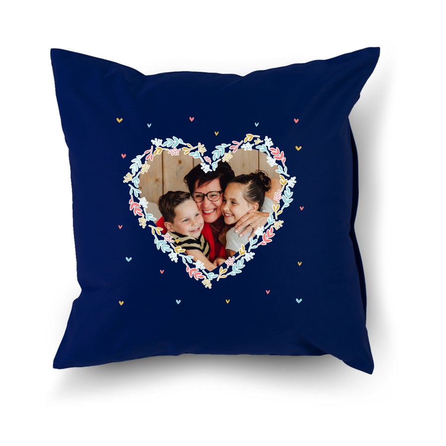 Coussin personnalisé - Bleu Marine - 40x40 cm