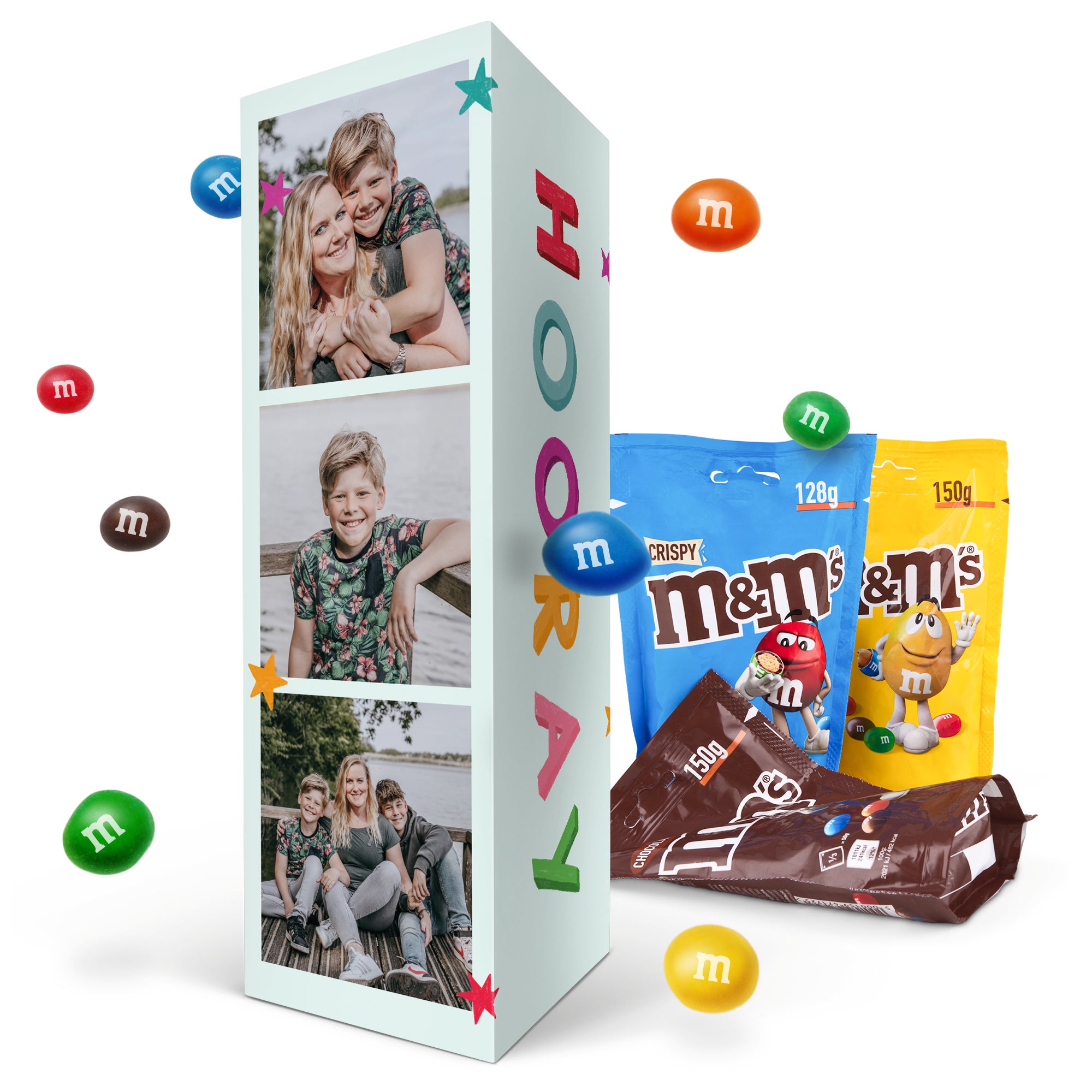 Gepersonaliseerd cadeaupakket met M M's chocolade