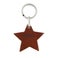 Személyre szabott bőr kulcstartó - Star (Brown)