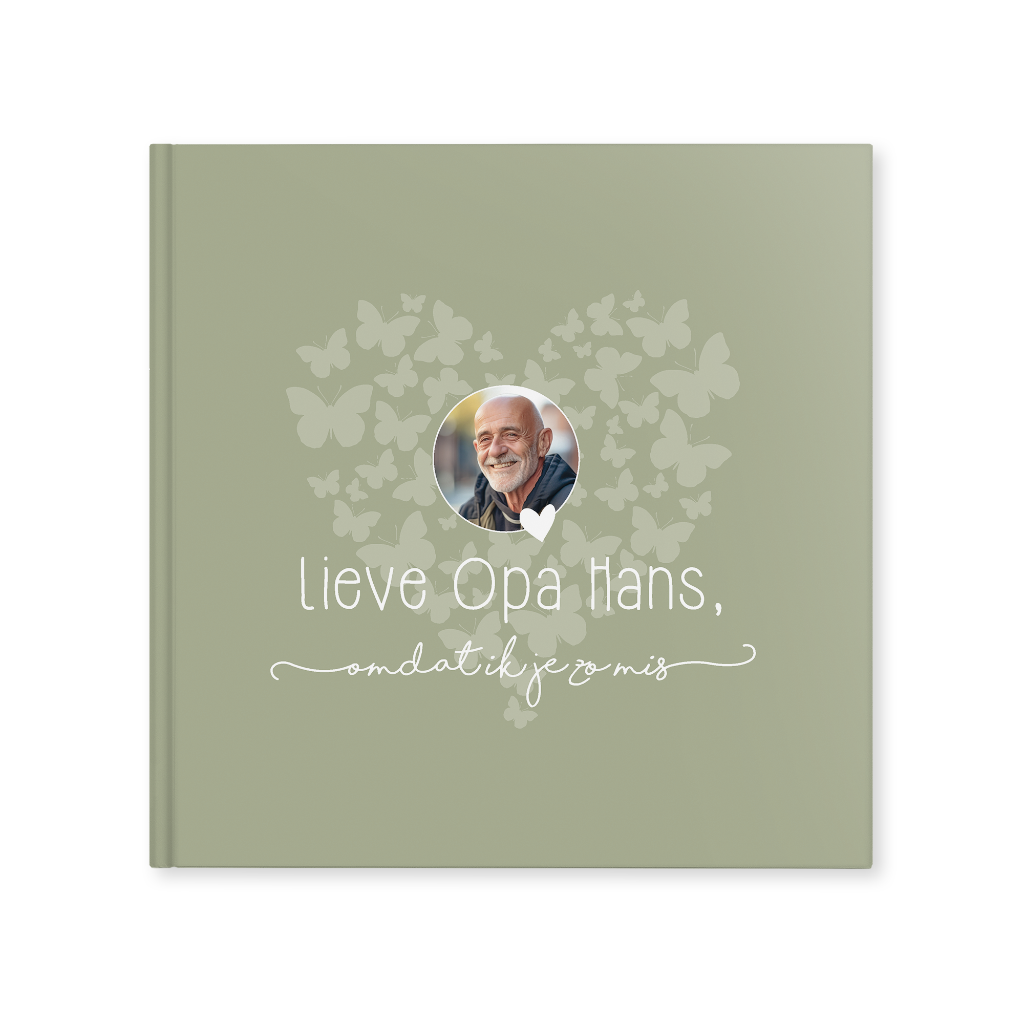Gepersonaliseerd boek - Lieve Opa, omdat ik je zo mis - Softcover met eigen foto en naam bedrukt