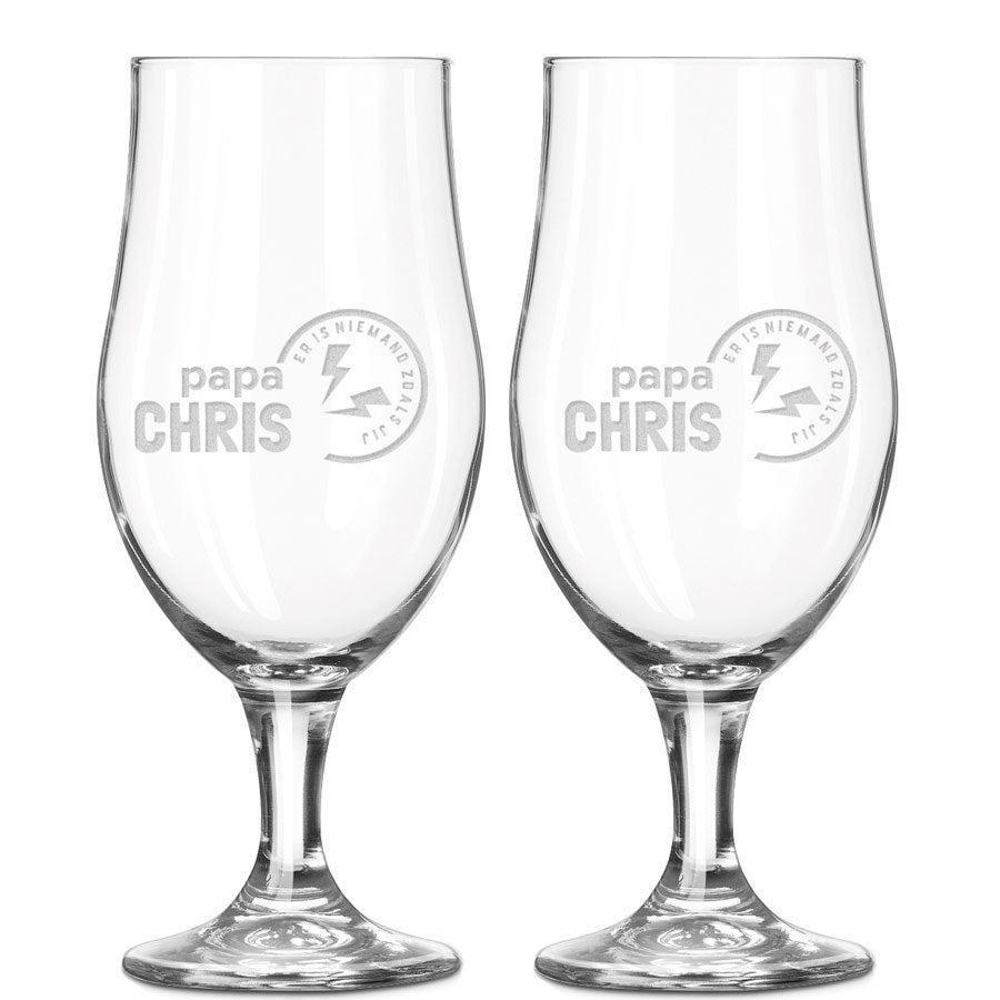 Vaderdag bierglas graveren Vaderdag bierglas graveren