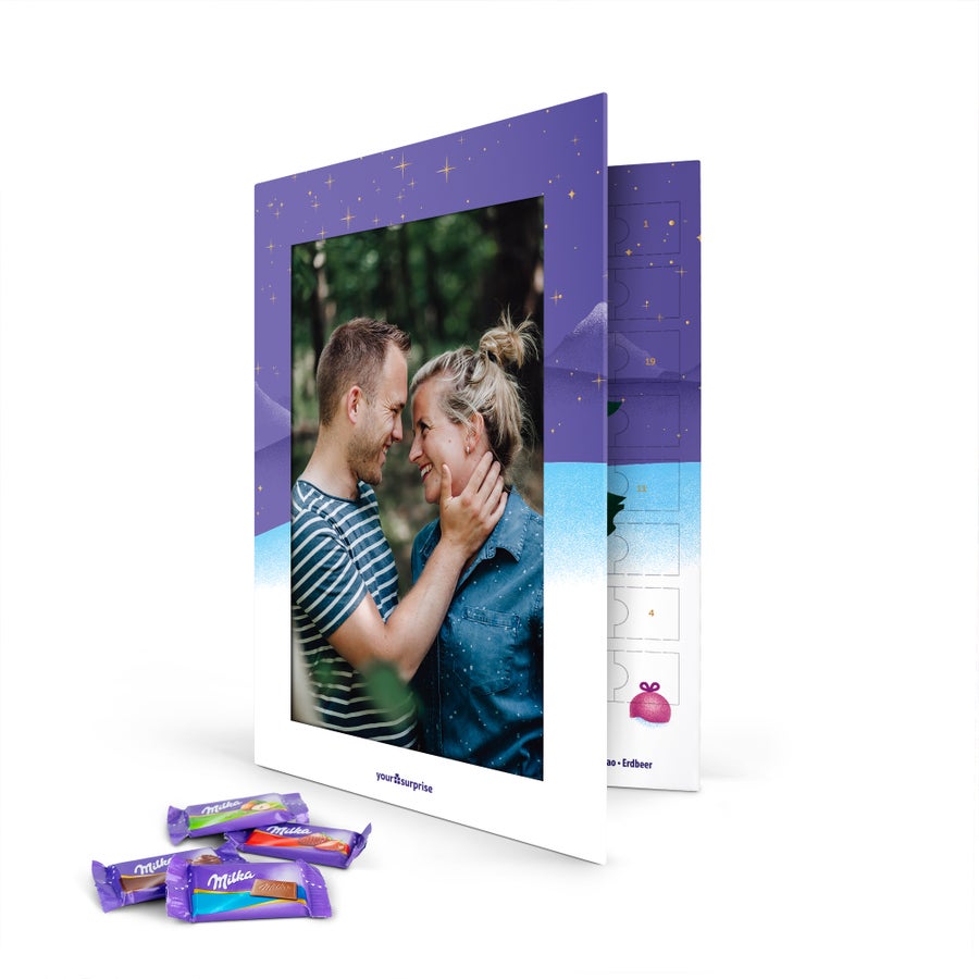 Adventskalender bedrukken - Milka Adventskalender bedrukken - Milka