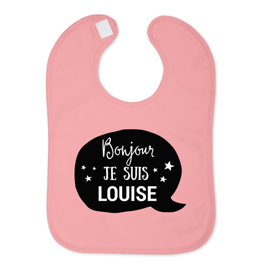 Bavoir personnalisé - Rose