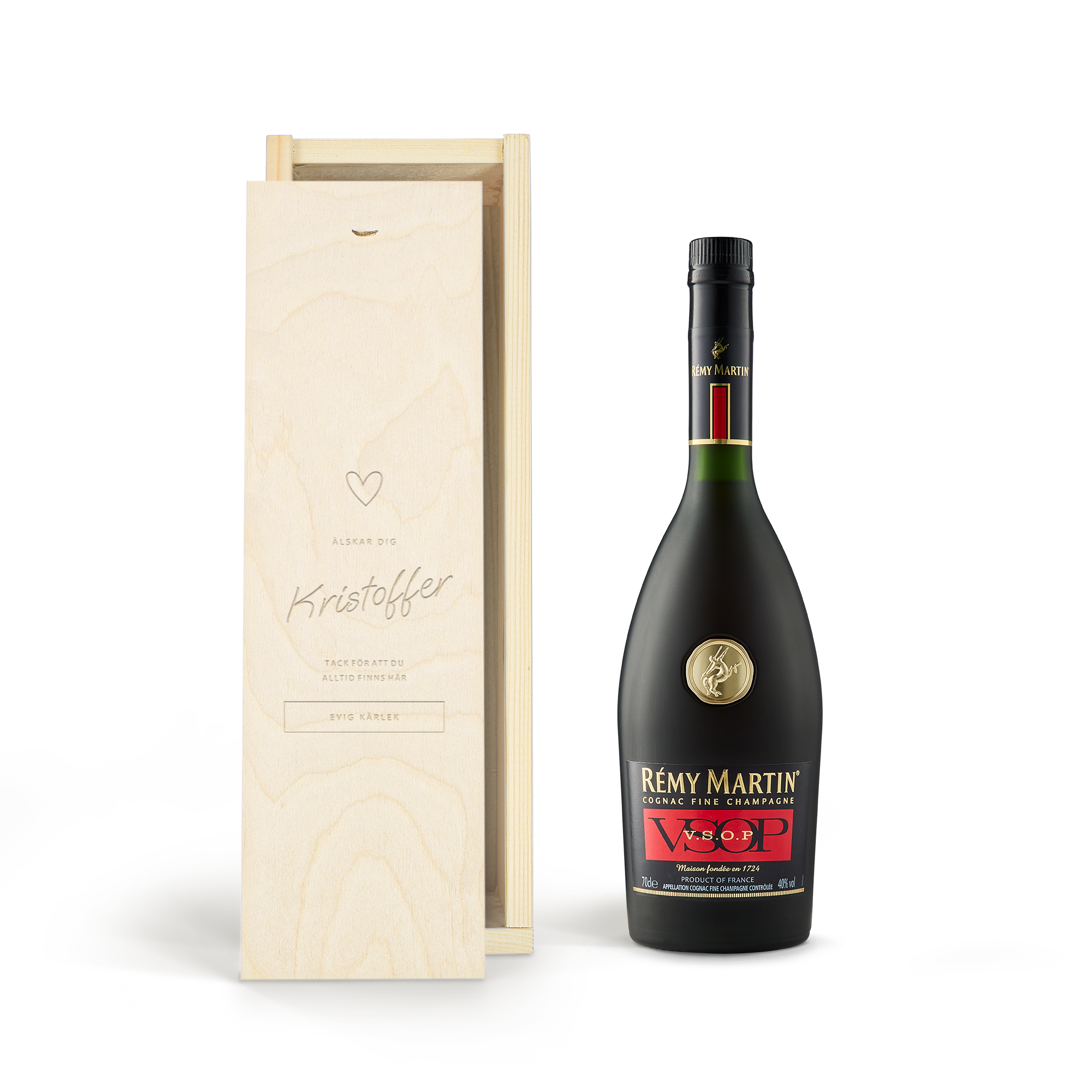 Rémy Martin VSOP i en personlig låda