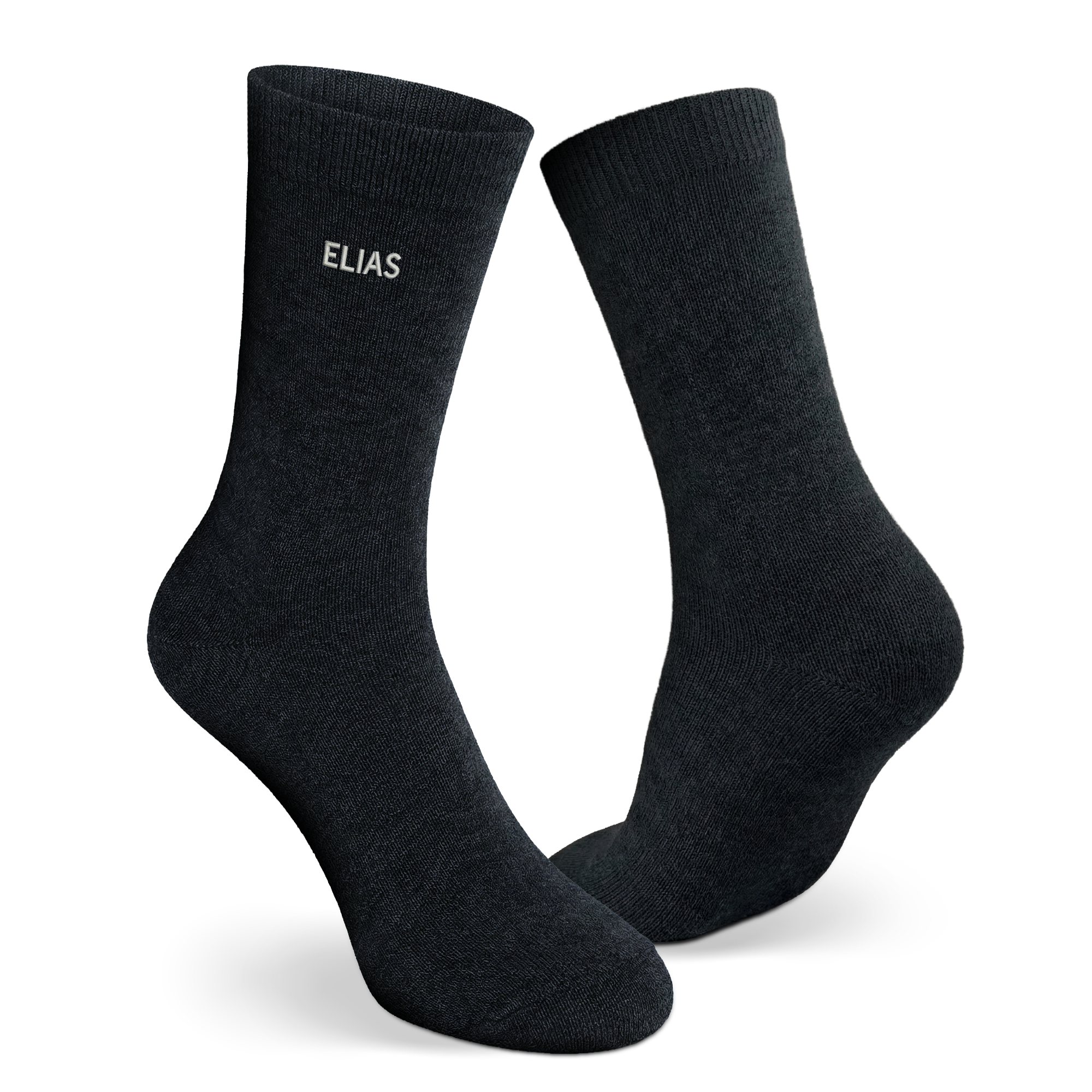 Chaussettes brodées - Noir - 35/38
