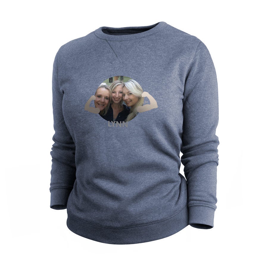 Personlig sweater - Kvinder - Indigo - XL