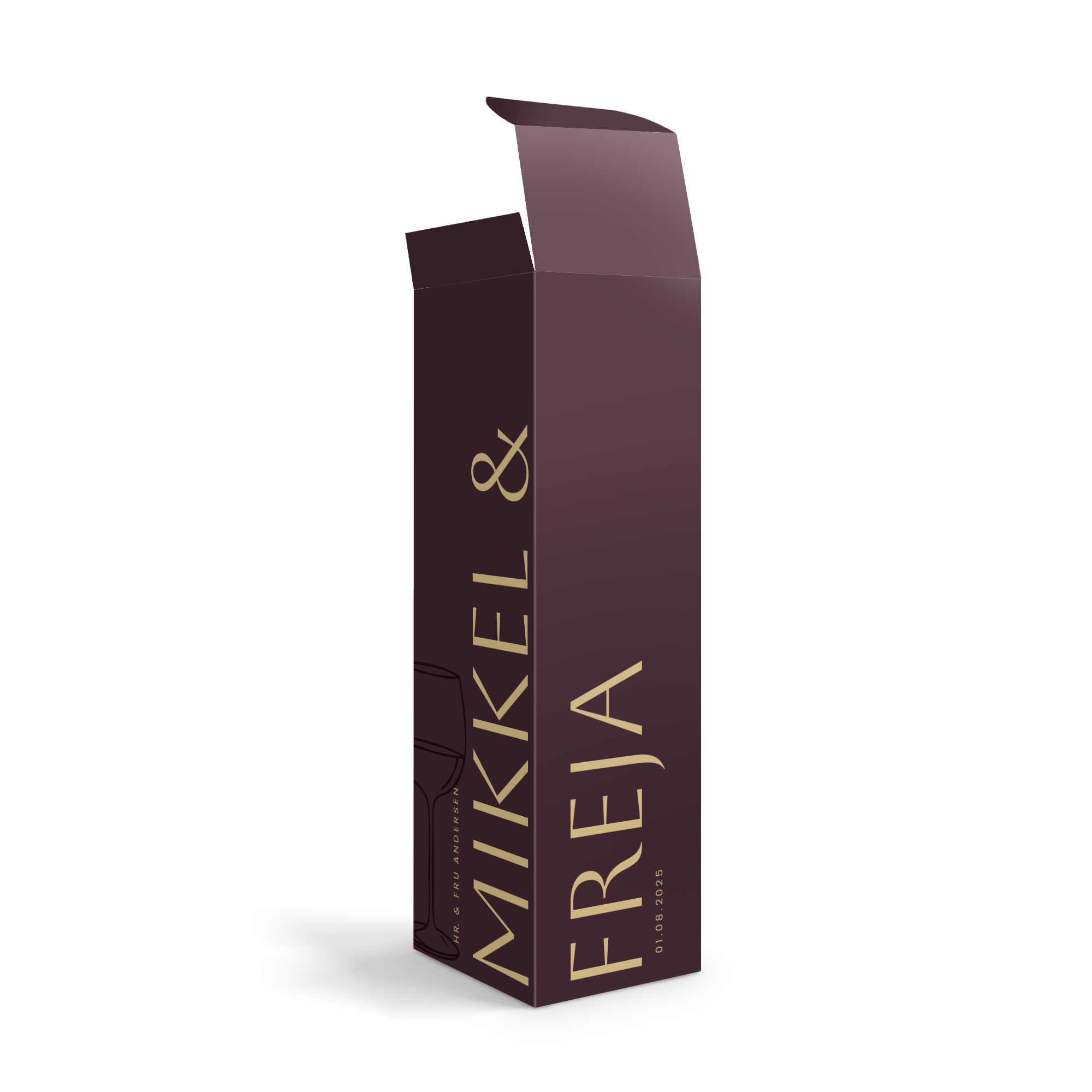 Trykning af champagneæsker - Gaveindpakning 