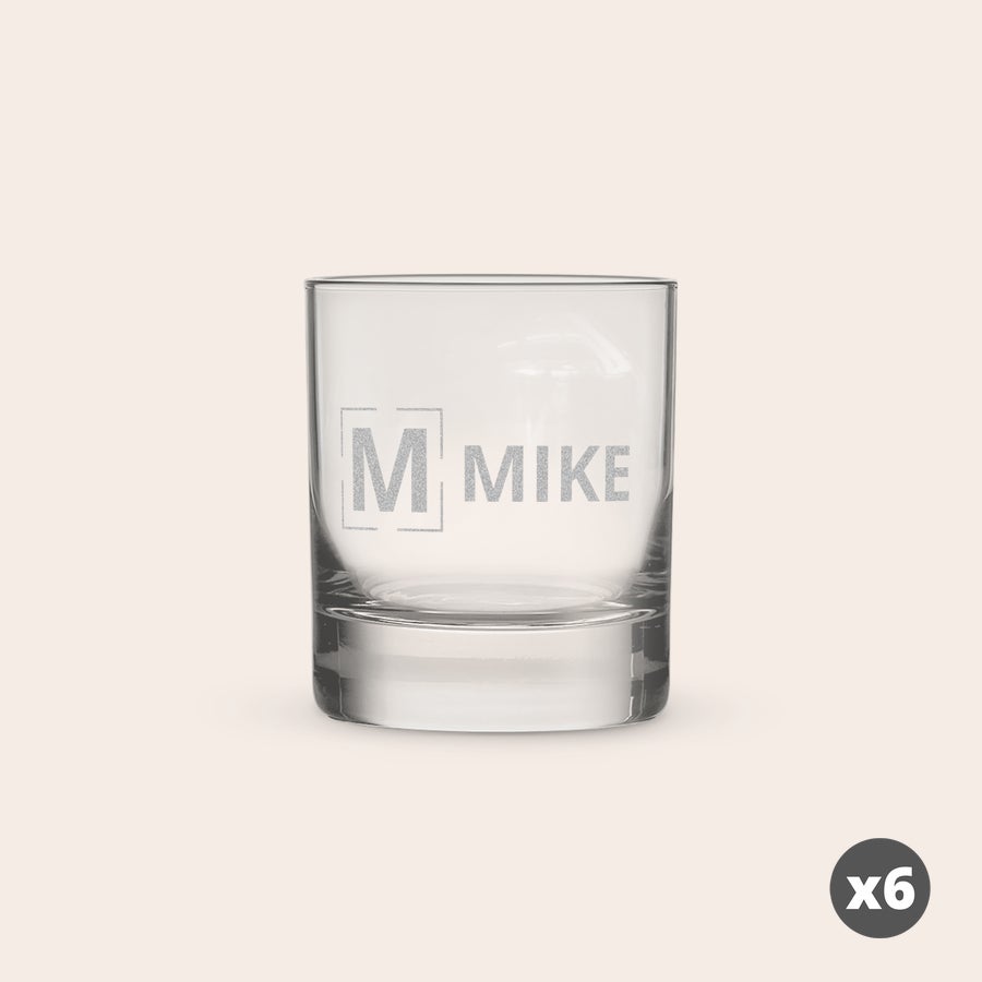 Whiskey glas met naam Whiskey glas met naam