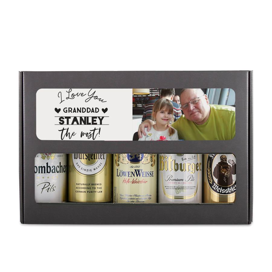 Father's Day beer can set - German