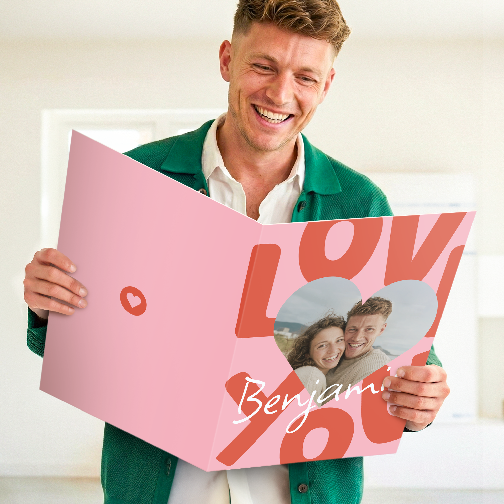 Kæmpe lykønskningskort - personaliseret - 50 cm