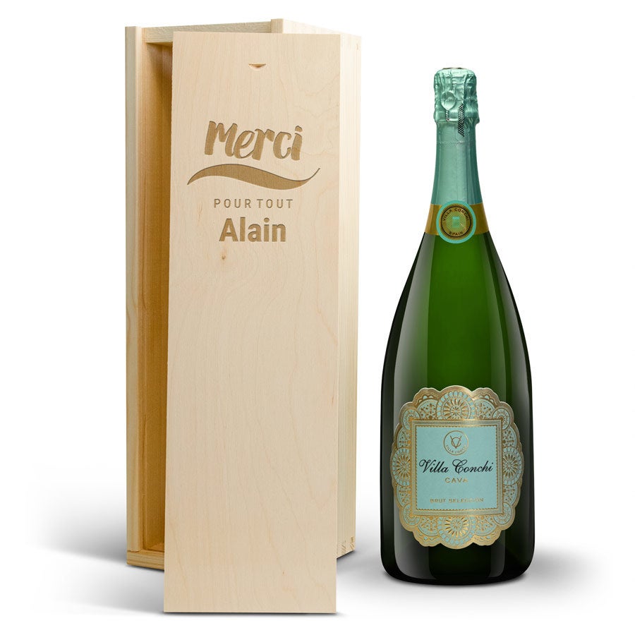 Coffret gravé - Cava Villa Conchi - 1,5L
