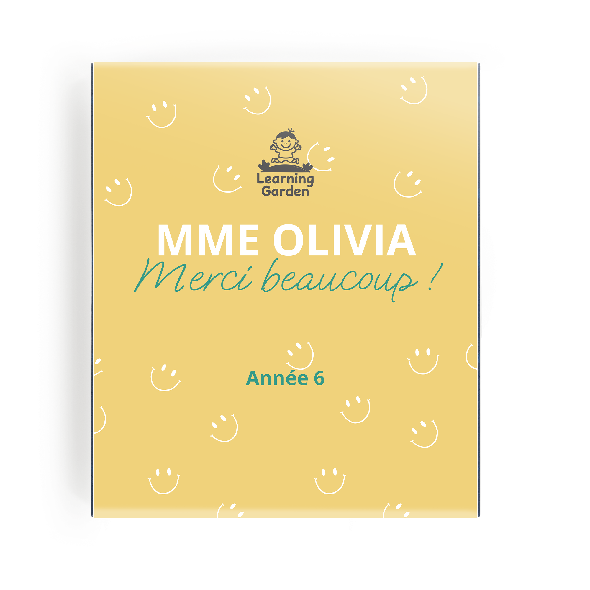 Boîte à thé personnalisée imprimée avec un nom et un message. Leur sanctuaire personnalisé pour le thé est prêt.