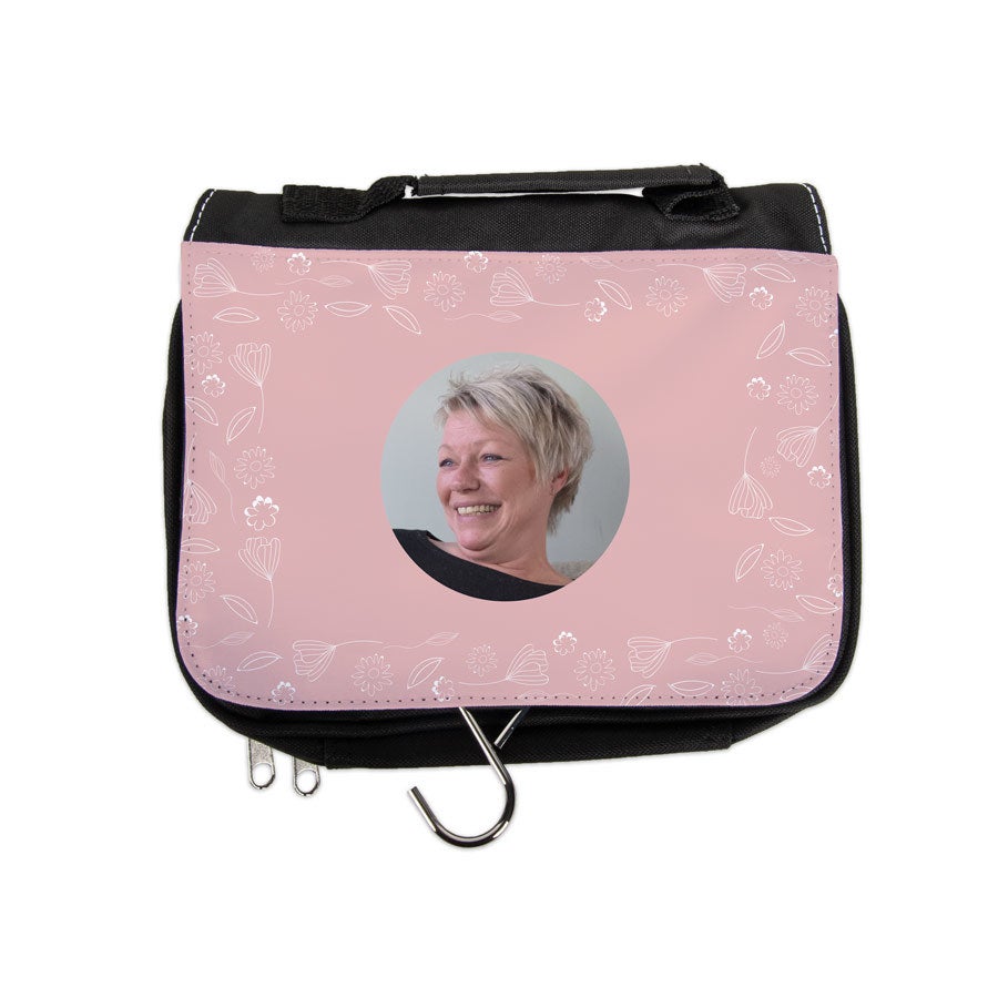 Personalised travel toiletry bag