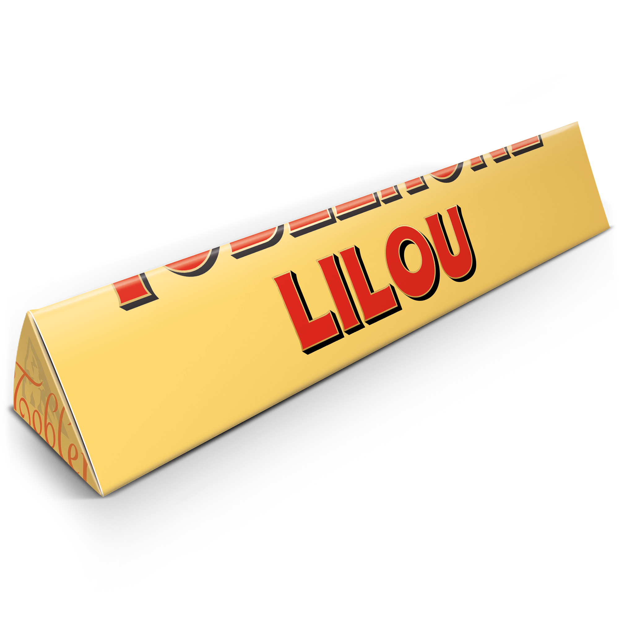 Barre de chocolat Toblerone XXL avec Lilou imprimé une méga surprise personnalisée