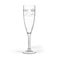 Champagneglass med trykk - plast