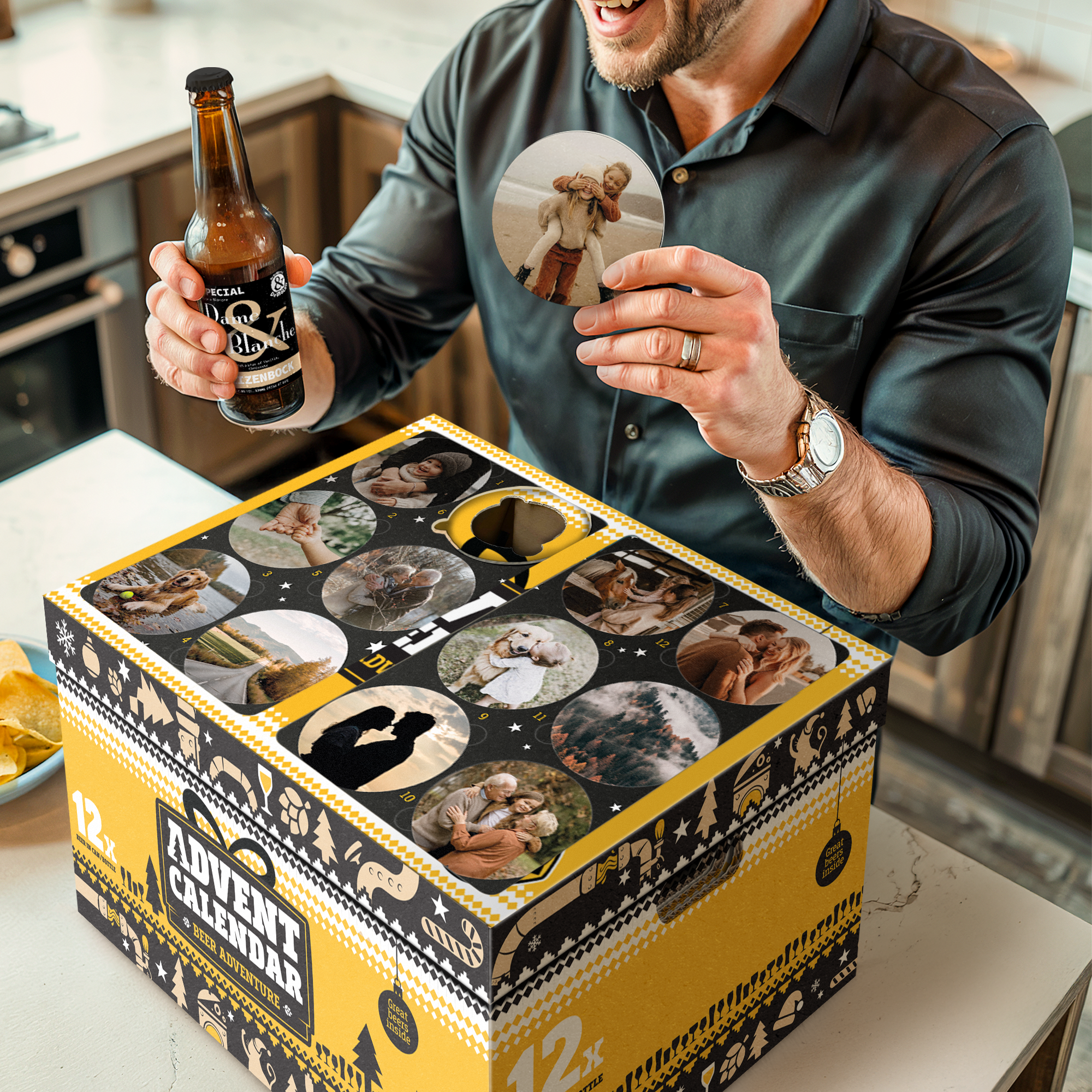 Set regalo di birra a sorpresa personalizzato - 12 bottiglie