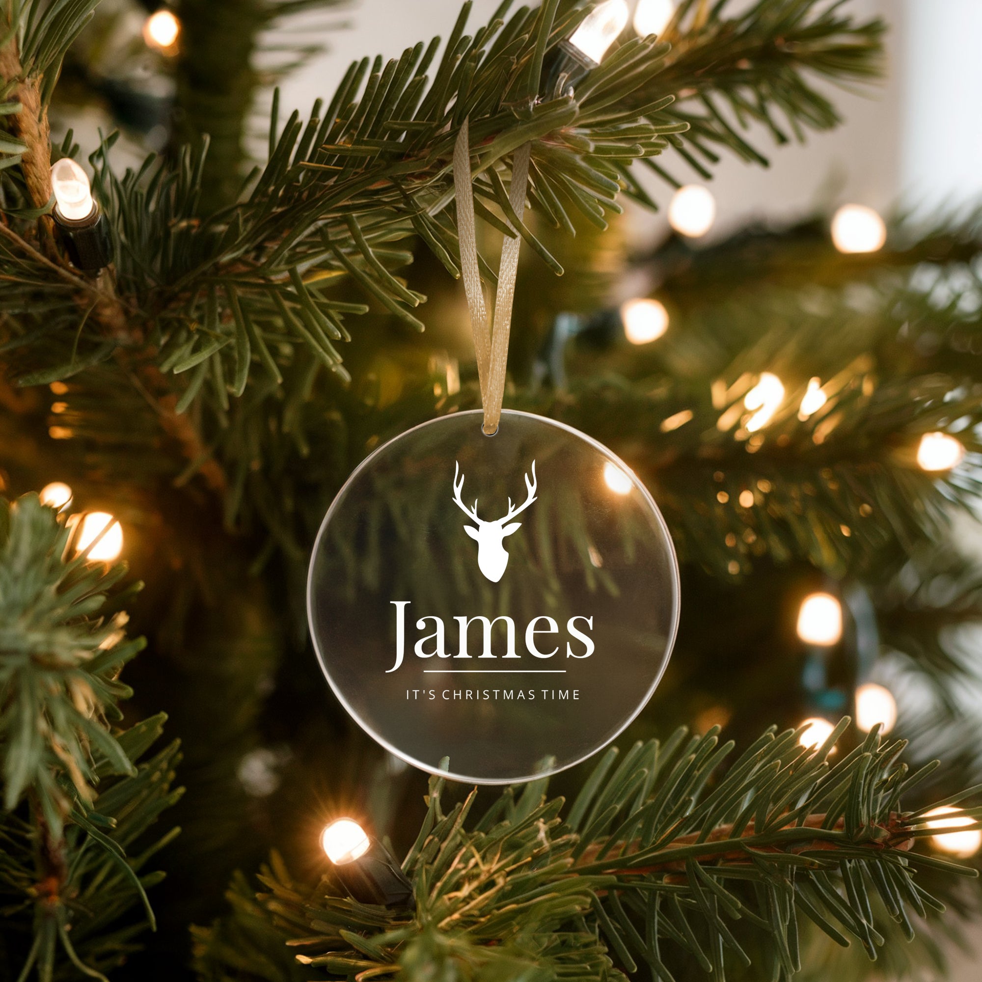 Personalised Plexiglass Christmas Ornaments - 6 Pcs