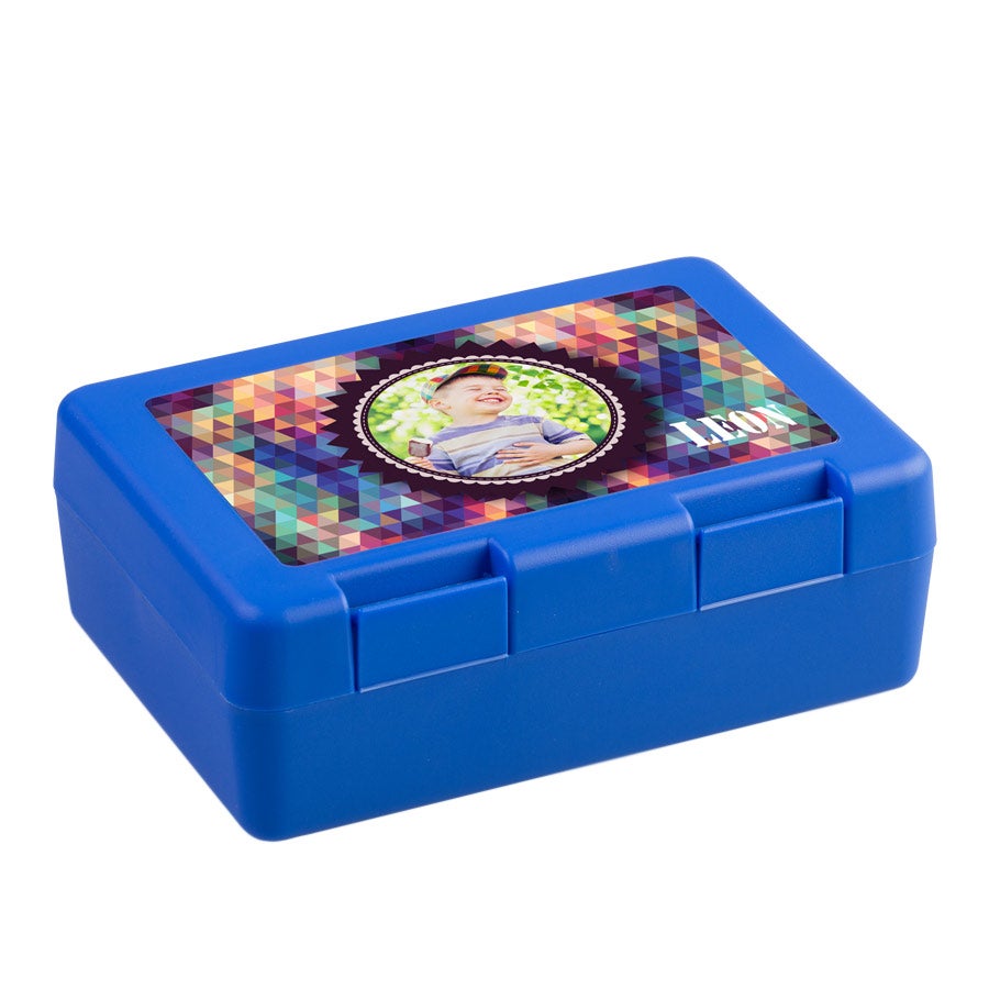 Broodtrommel bedrukken - Blauw Broodtrommel bedrukken - Blauw