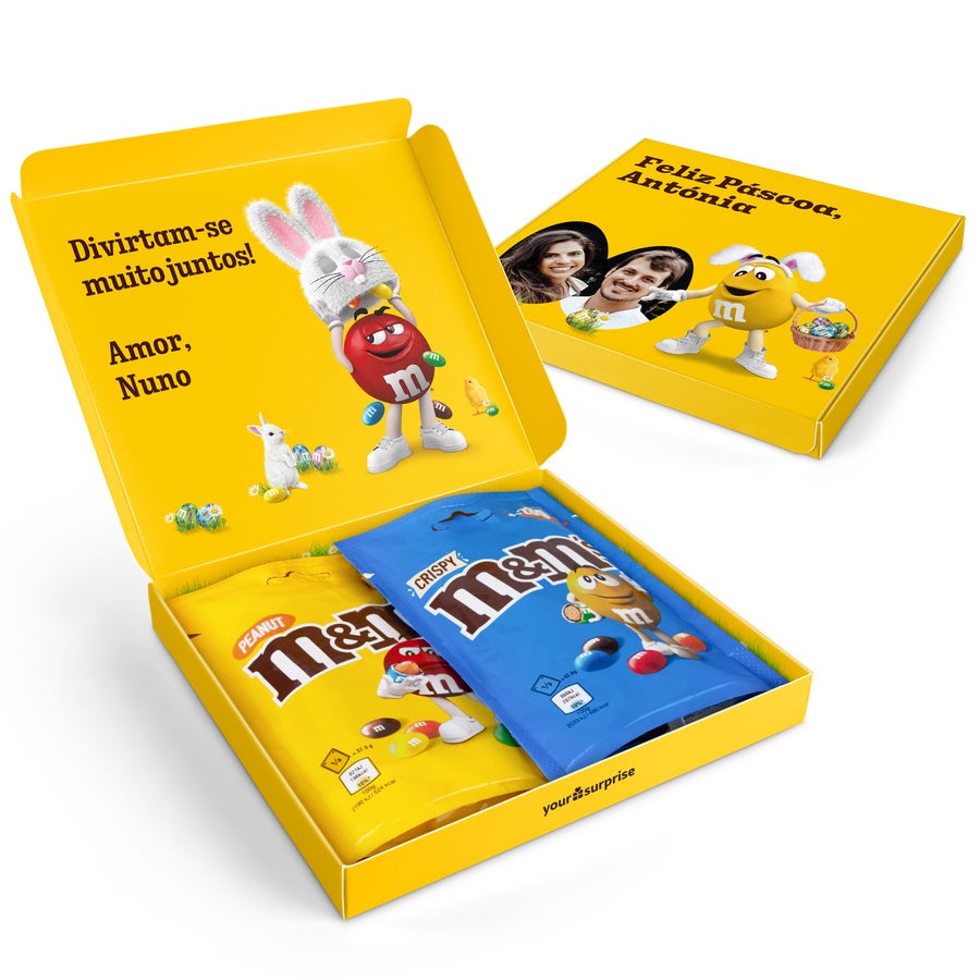 Caixa presente M&M's personalizada Caixa presente M&M's personalizada