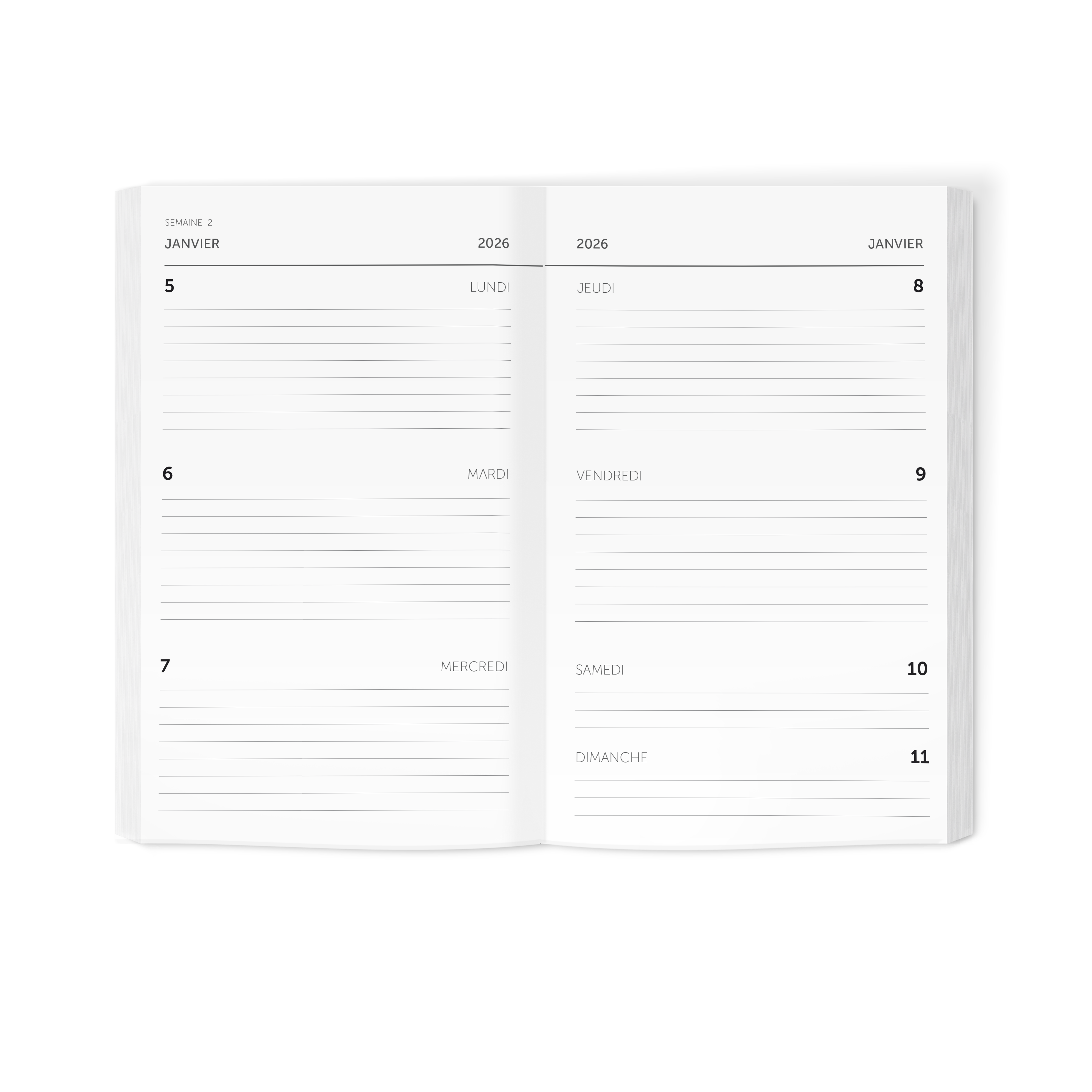 Agenda personnalisé 2026