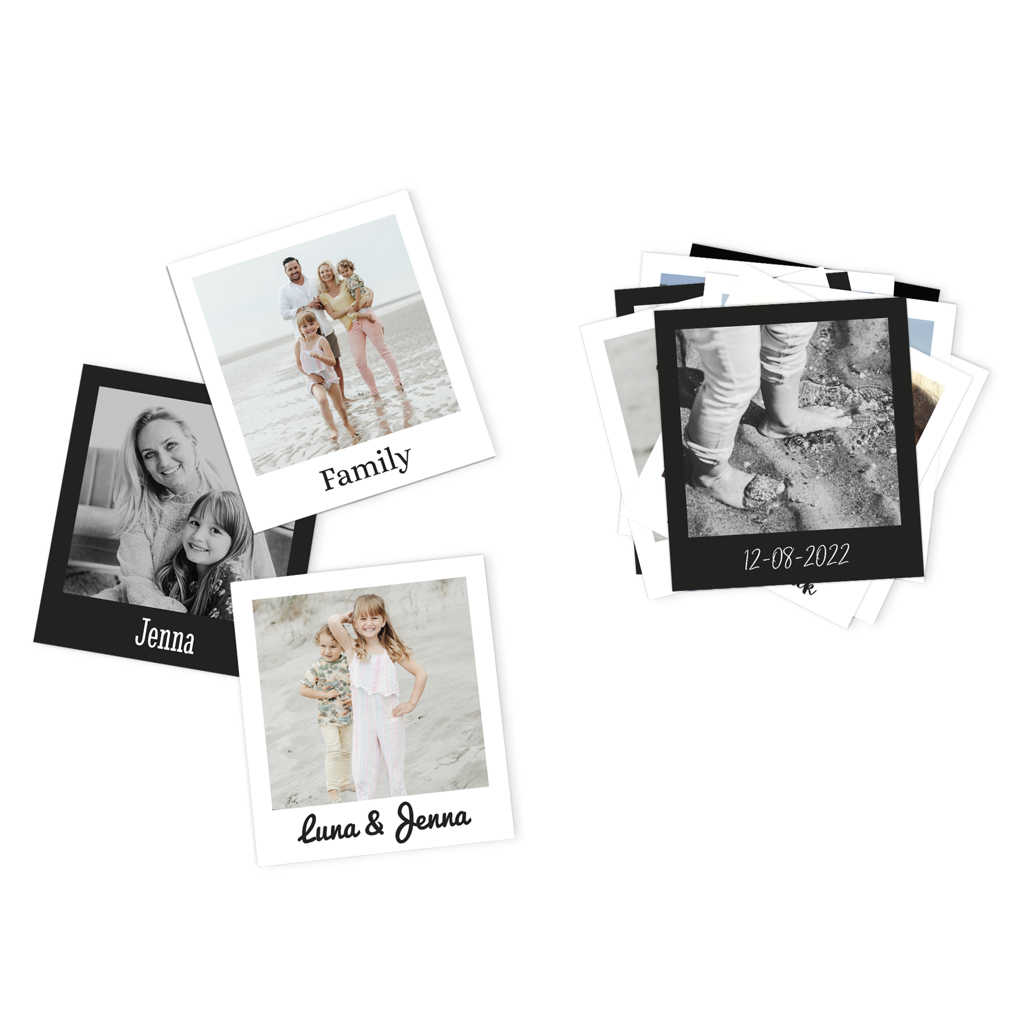 Fotografii tipărite retro personalizate, cu imagini de familie și prieteni și texte Luna & Jenna, Jenna, Family, 12-08-2022.