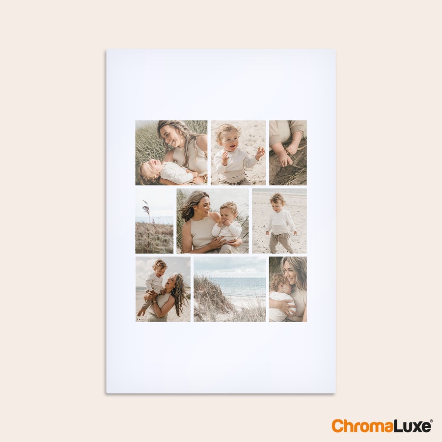 Instagram Collage auf Aluminium Personalisierte Instagram Collage als Wanddeko mit eigenen Fotos bedruckt