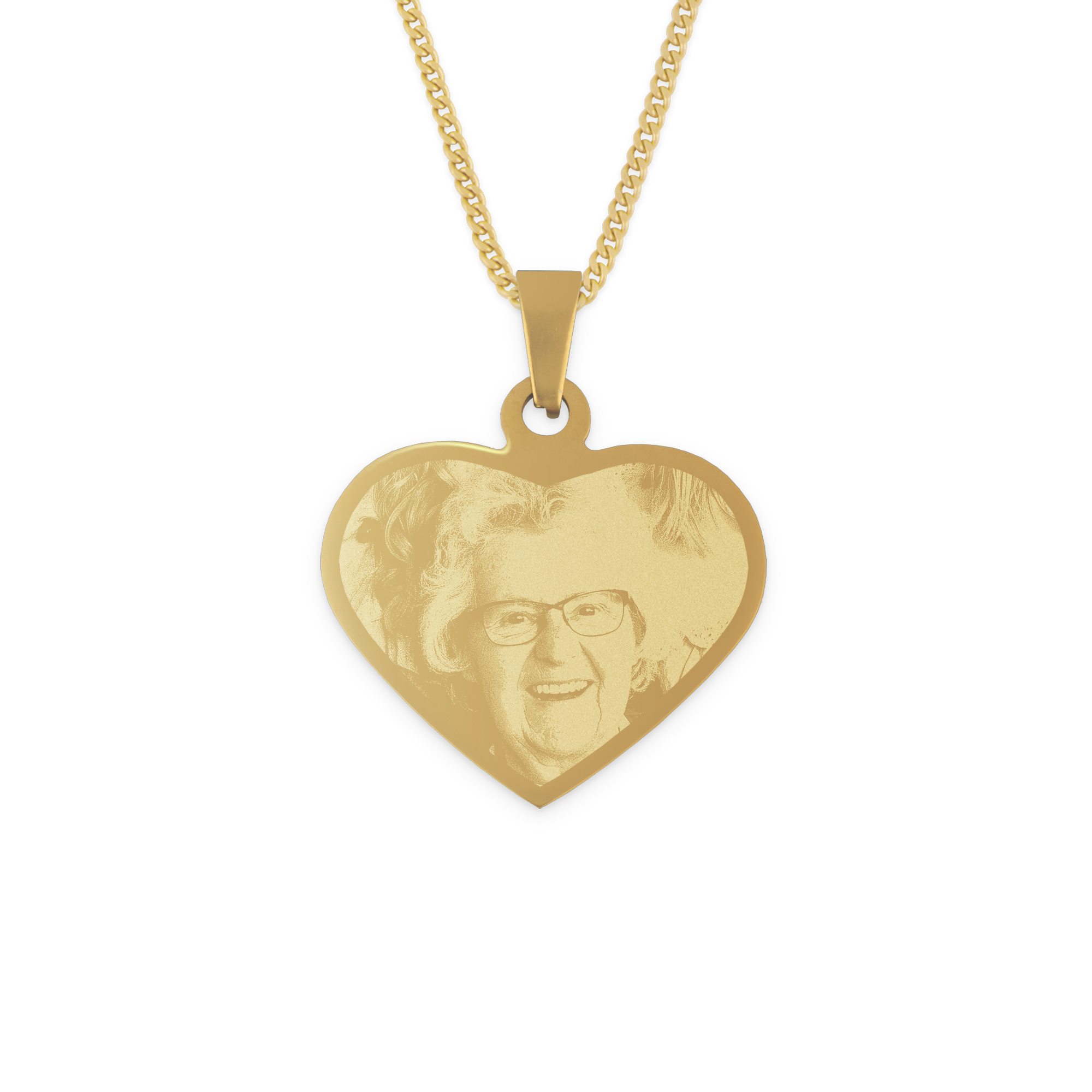 Collier cœur gravé