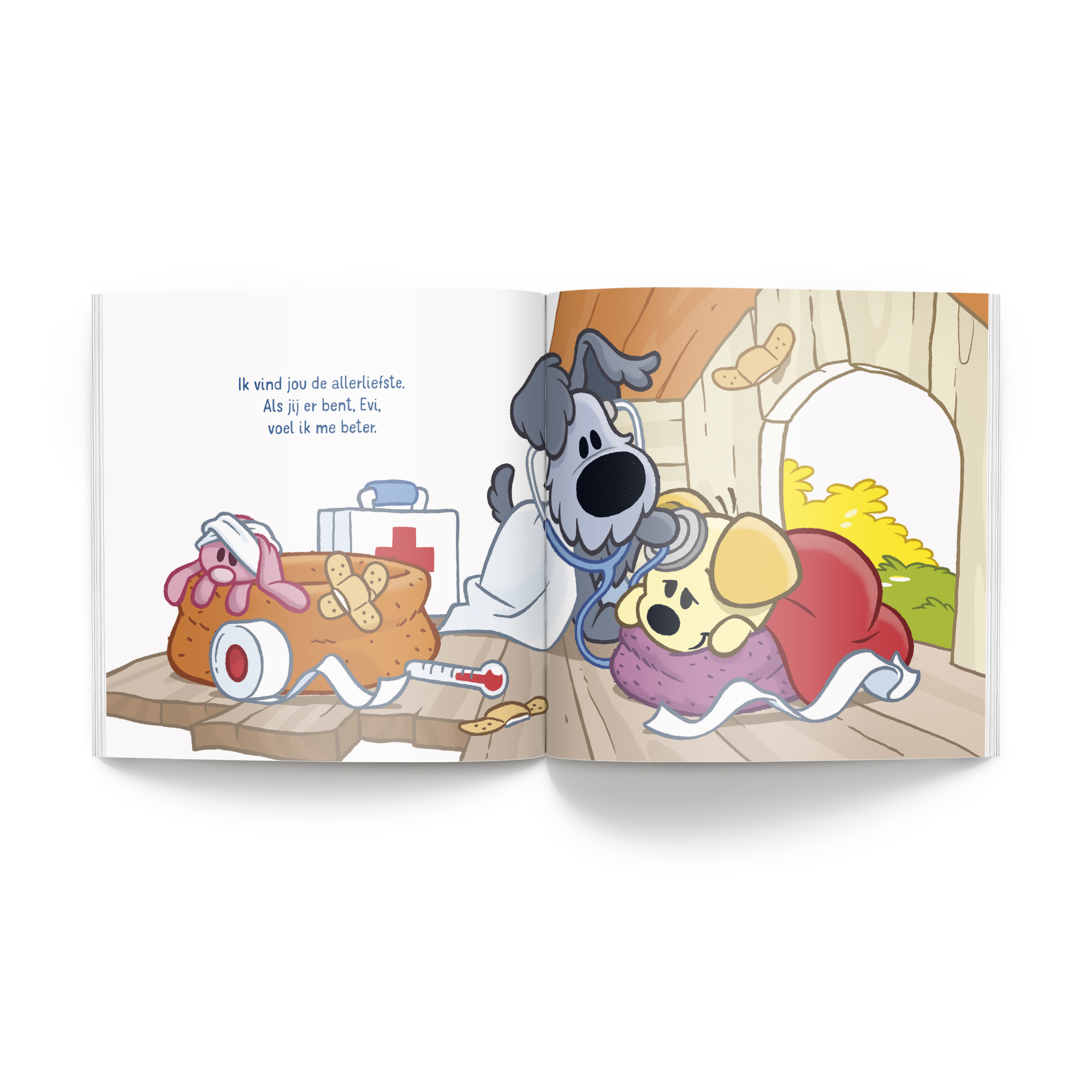 Boek "Woezel & Pip - Jij bent de allerliefste" met naam