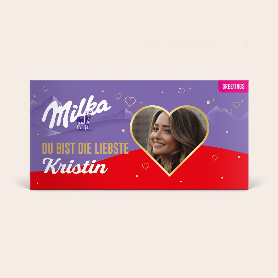Milka tafel personalisieren - Haselnuss Milka tafel personalisieren - Haselnuss