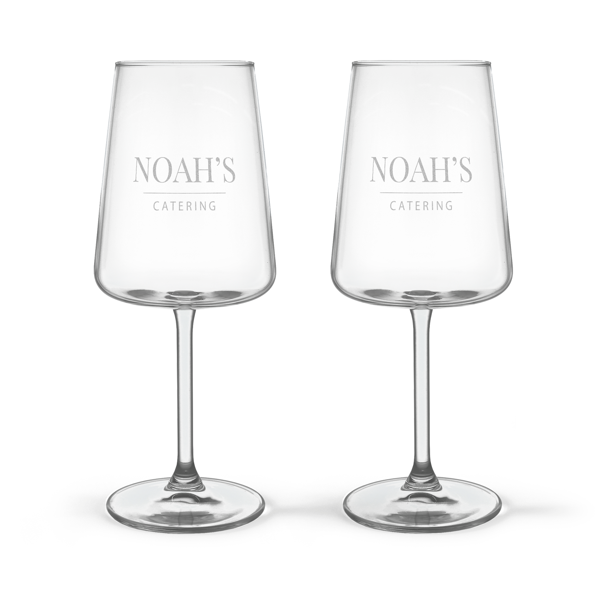 Copa de vino tinto grabada
