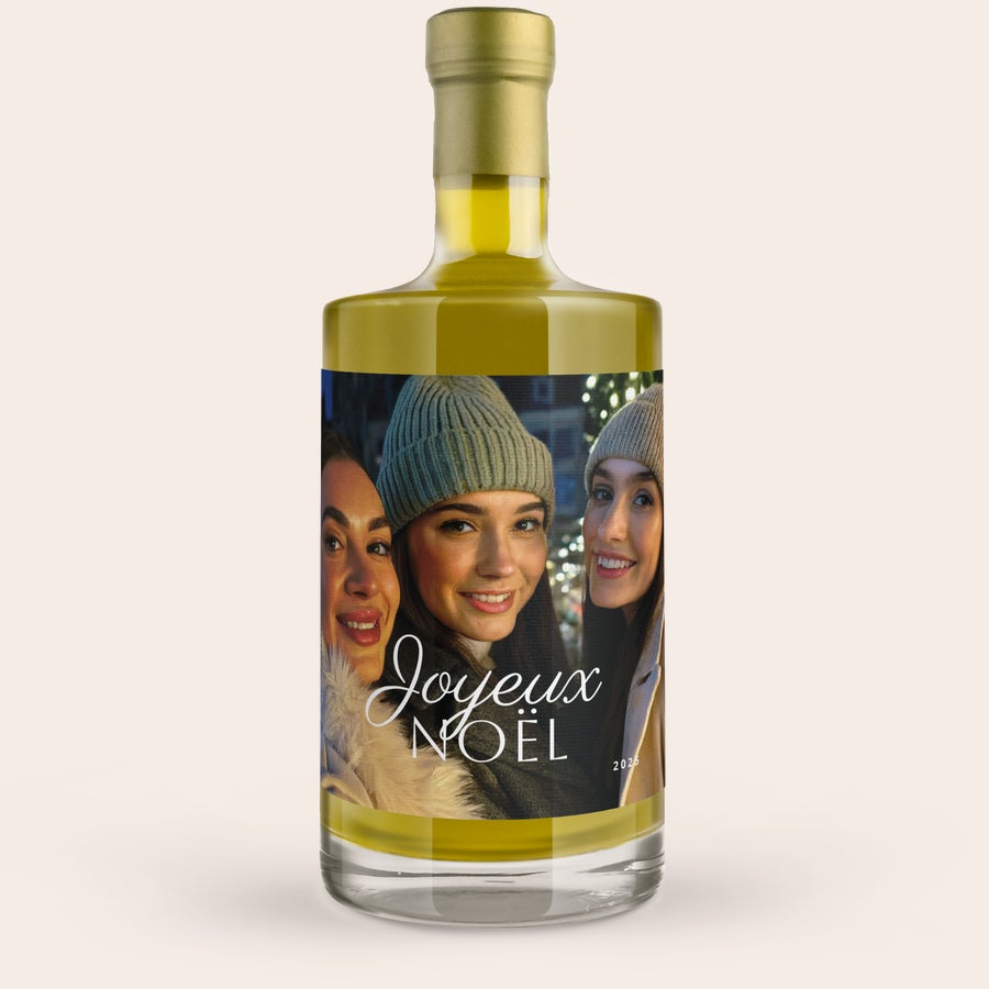 Huile d'olive - Étiquette personnalisée avec prénom et photo Huile d'olive - Étiquette personnalisée avec prénom et photo
