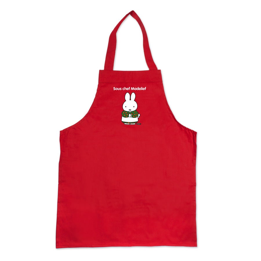 Kids avental miffy - vermelho