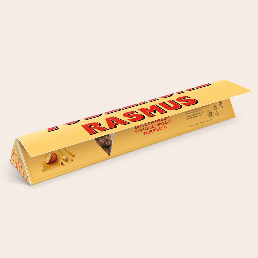 Toblerone med navn Personaliseret Toblerone med navn og billede, trykt med navn