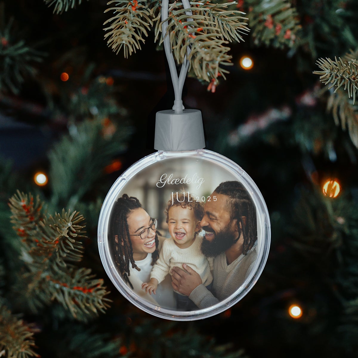 Julekugle med Billede - Gennemsigtig