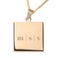 Personalised pendant - Square - Name/Text - Gold colour
