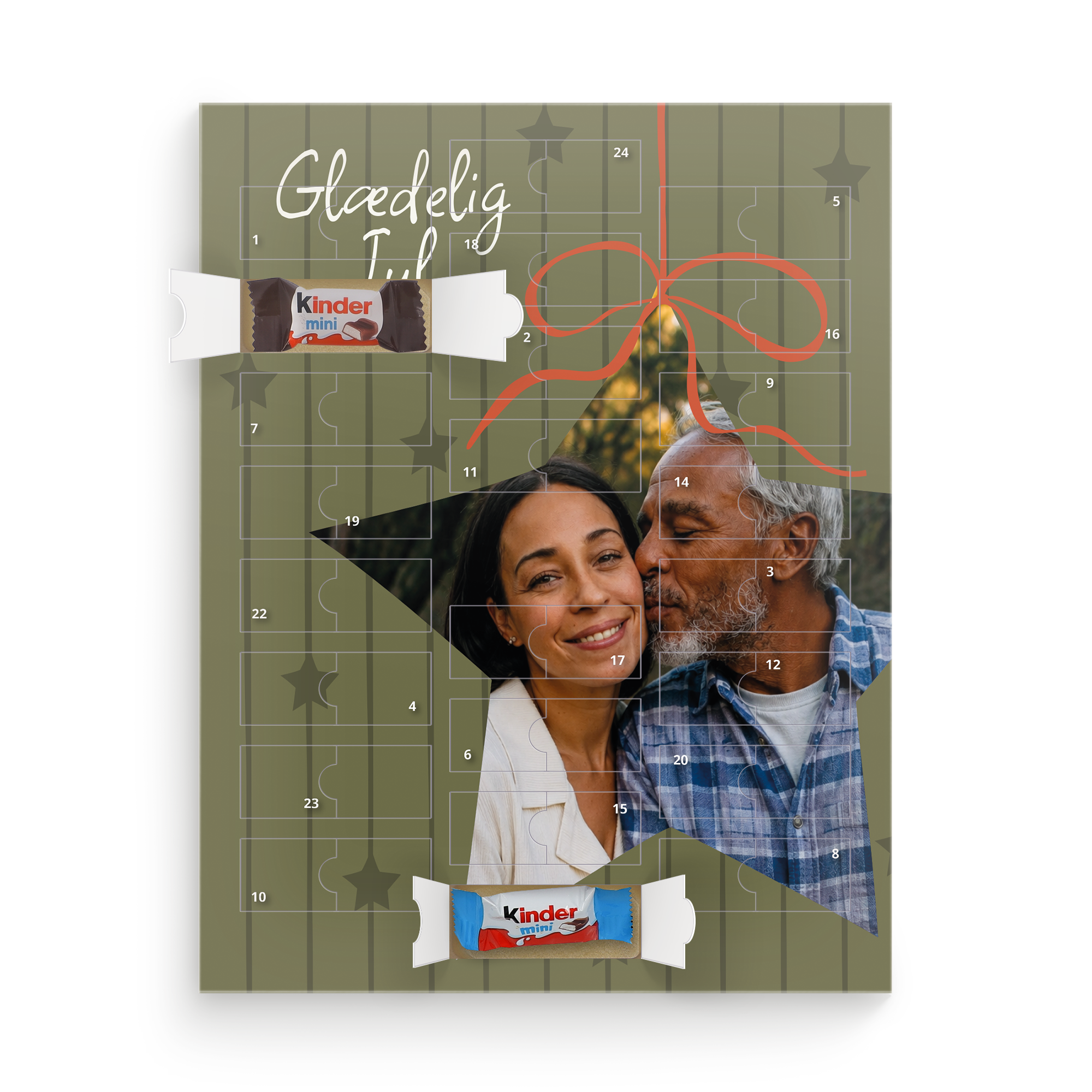 Personaliseret kinder Chocolate Julekalender - med eget design