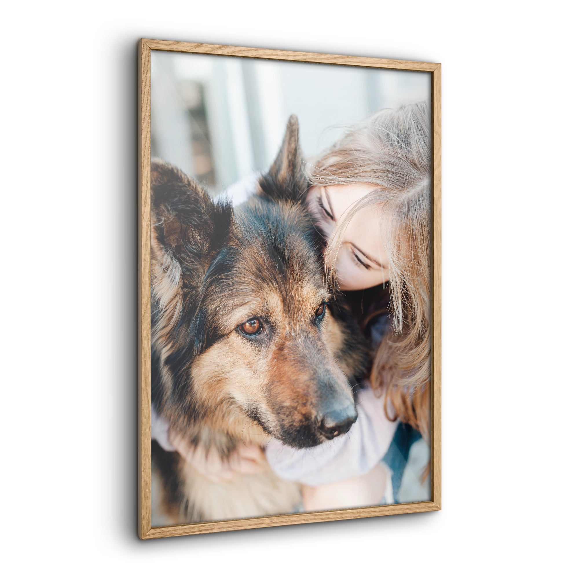 Personalised photo in wooden frame 40x60