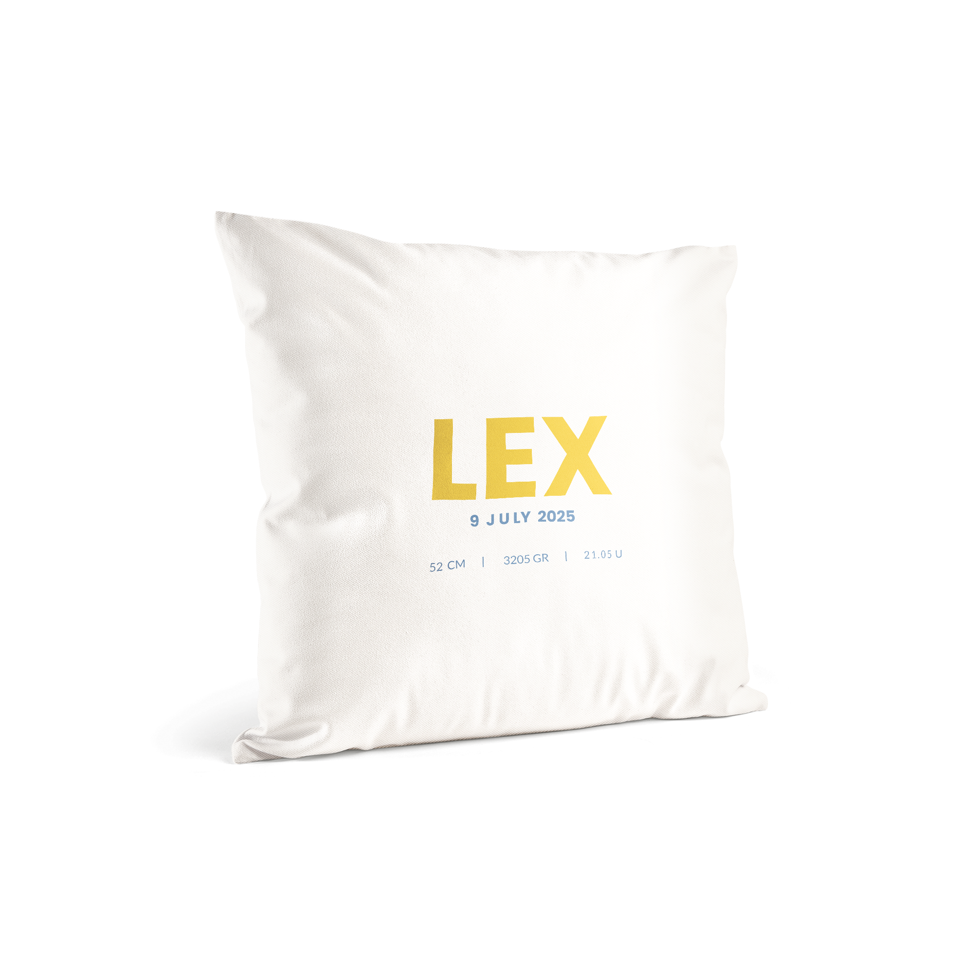 Coussin de naissance bébé personnalisé - 40x40 cm