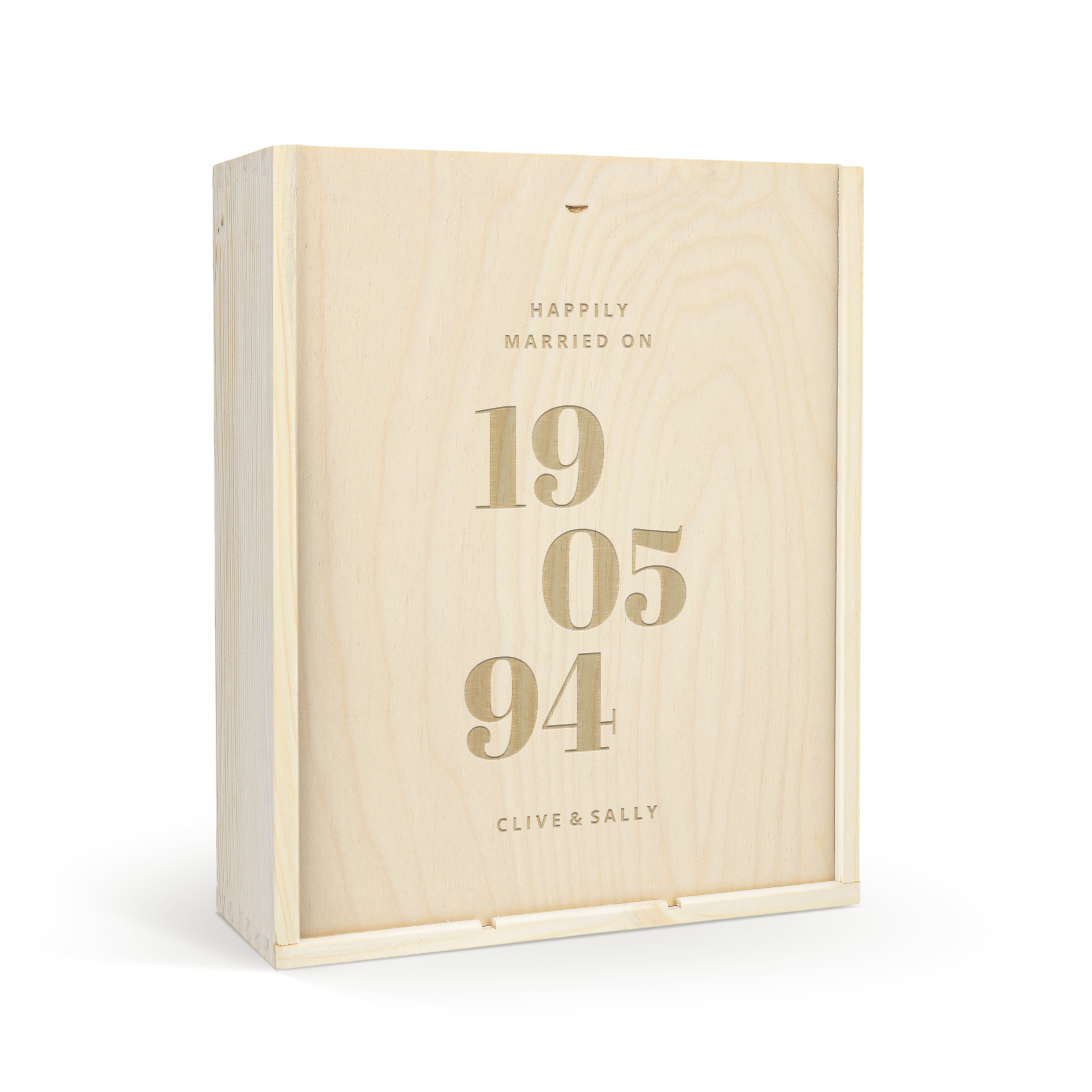 Luxury champagne gift set wooden box with 