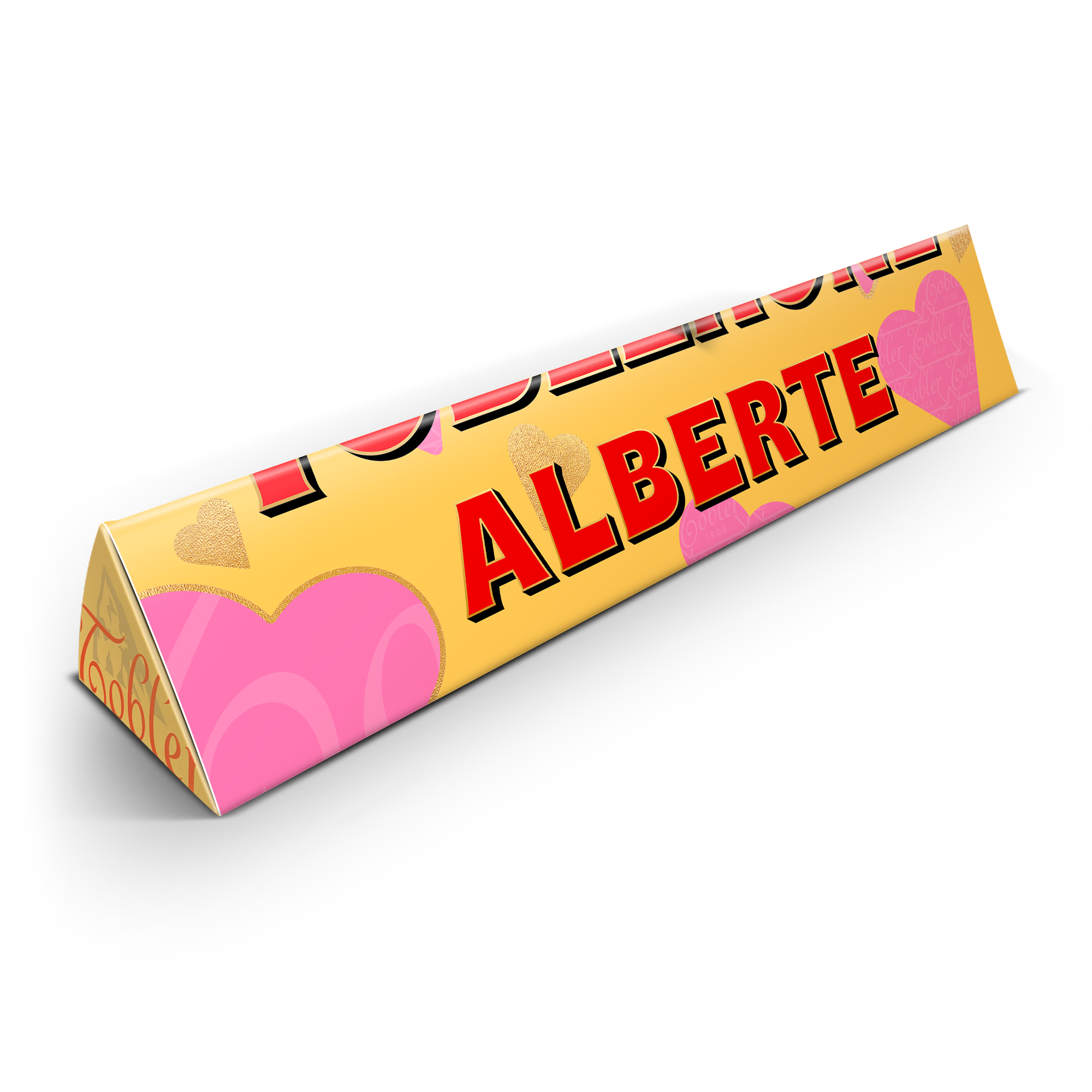 Toblerone med navn - Hjerter