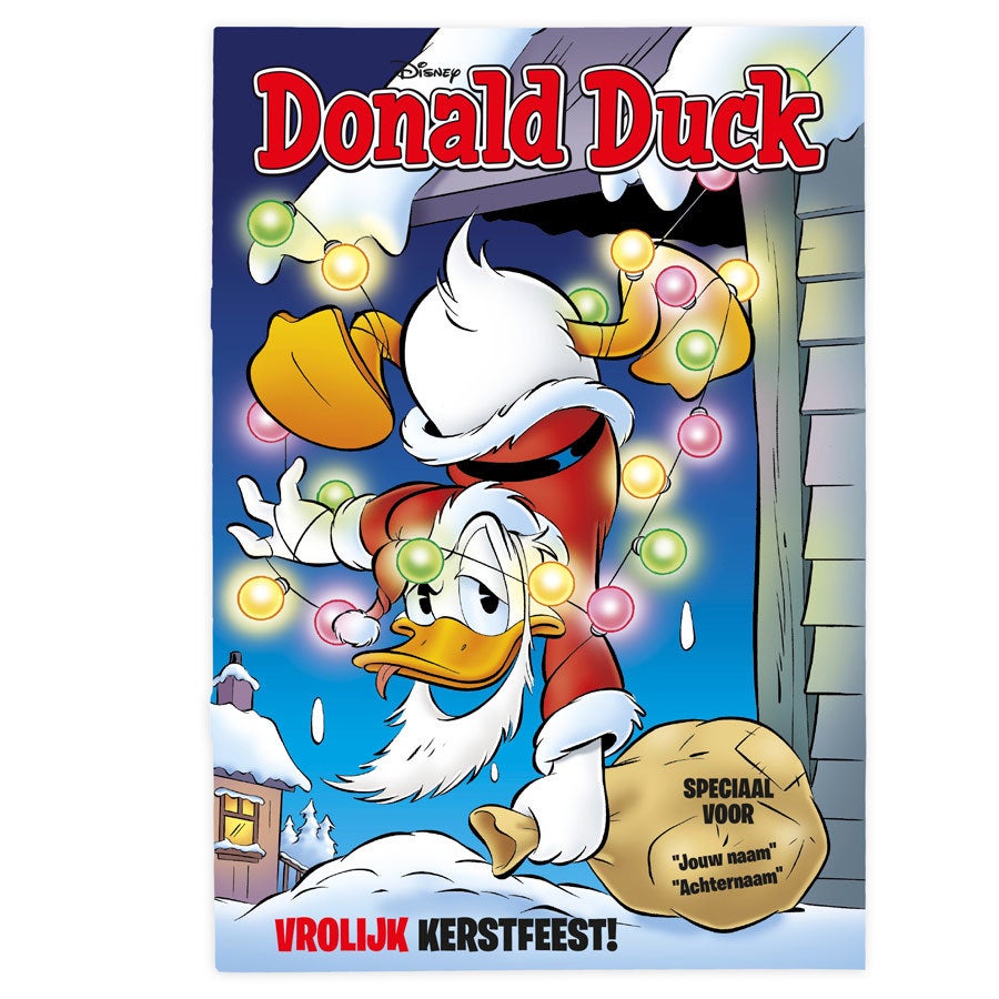 Donald Duck - Kerst - Tijdschrift met naam en foto