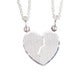 Collier coeur séparable - Initiales - Argent