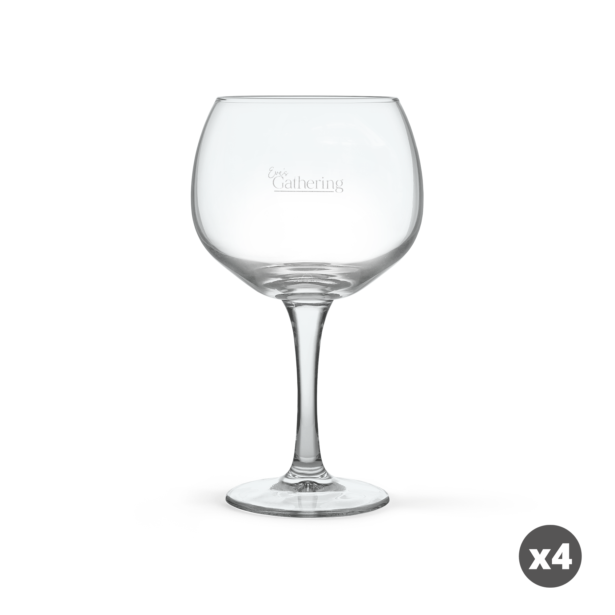 Copa de Gin Tonic grabada