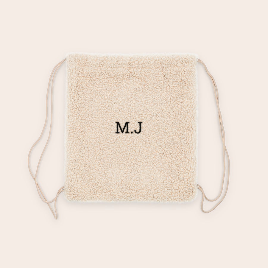 Borsa con coulisse personalizzata a forma di orsacchiotto Borsa con coulisse personalizzata a forma di orsacchiotto