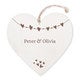 Wooden heart with name