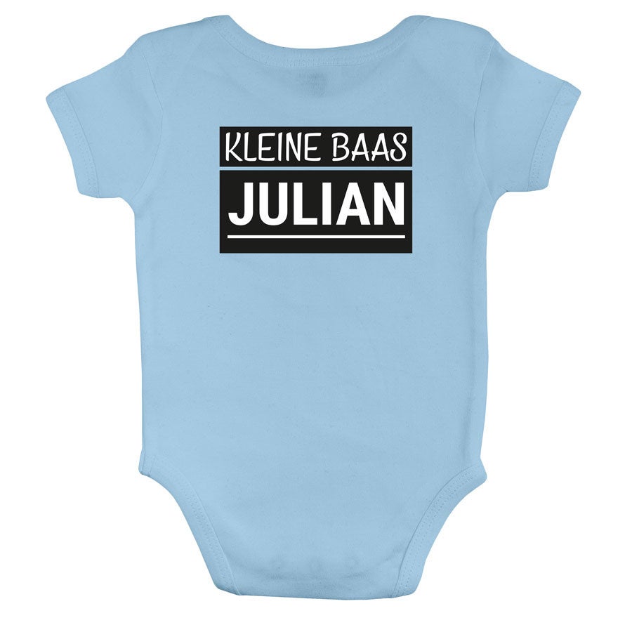 Romper bedrukken - Korte mouw - Babyblauw - 62/68