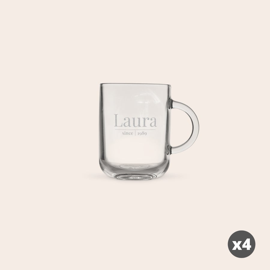 Teeglas mit Gravur Personalisiertes Teeglas mit Namen Laura und Jahr 1989 graviert, Dein Lieblingstee schmeckt noch besser aus diesen personalisierten Teegläsern
